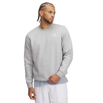 Under Armour Mens Essential Fleece Crew - White/Mod Gray Size 3XL