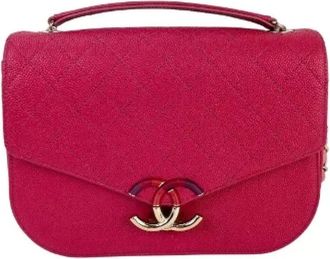 Chanel Pre-owned Leather chanel-bags - Dames - Vintage Handtas - Roze - ONE Size - Leer - Vintage