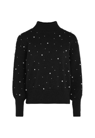 Faina trui met parels Dames zwart