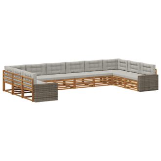 vidaXL Juegos De Sof&aacute;s 10 Uds. Madera De Acacia S&oacute;lida Vidaxl