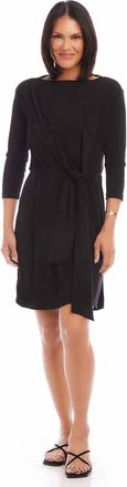 Karen Kane Tiara Tie Waist Travel Mini Dress In Black