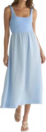 Bella Dahl Sleeveless Knit Combo Dress In Periwinkle Blue