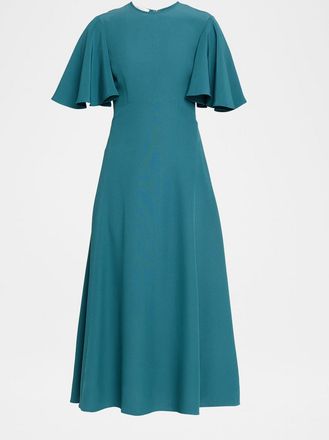 Michael Kors Flutter-Sleeve A-Line Midi Dress