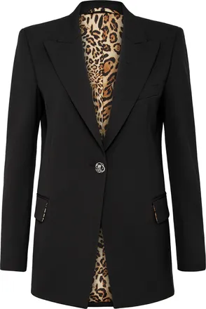 Philipp Plein Cady Blazer Crystal Skull with Crystals