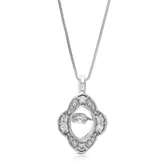 Vir Jewels 1/12 cttw Lab Grown Diamond Fashion Pendant Necklace in Sterling Silver with Chain For Women
