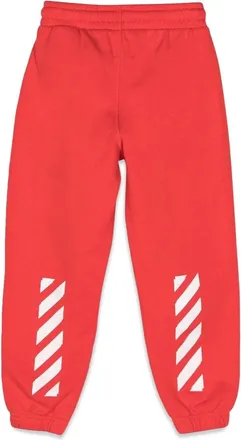 Off-white Cotton Sweatpants Joggers - Red