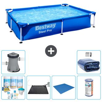 Bestway Piscina Bestway Steel Pro Rectangular - 221x150x43 Cm - 7-piezas S22219