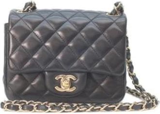 Chanel Pre-owned Vintage Mini Schoudertas - Dames - Vintage Mini Tas - Zwart - ONE Size - Leer - Vintage