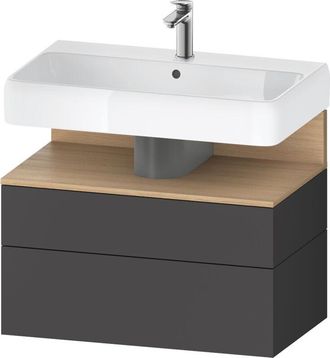 Duravit Duravit - Qatego Mueble Bajo Lavabo, 1 Extra&iacute;ble Y 1 Caj&oacute;n