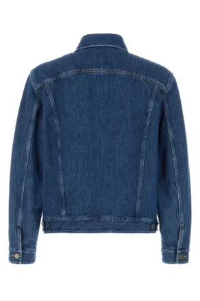 Valentino Garavani Mens Denim Jacket Mediumbluedenim Cotton Giubbini