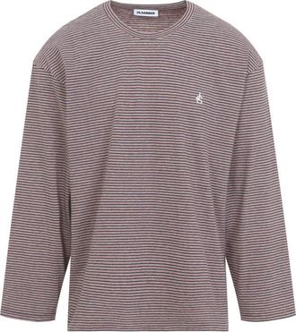 Jil Sander Red Stripes Full Sleeves T-Shirt