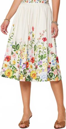 Current Air Floral Printed A-Line Midi Skirt In Multi