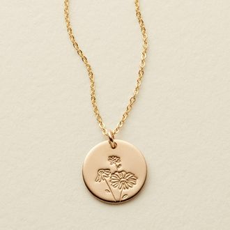 Made by Mary April Birth Flower Necklace