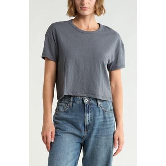 Rag & Bone Slub Cotton Boxy T-Shirt in Grey at Nordstrom Rack, Size Xx-Small