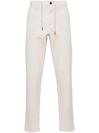 Eleventy drawstring-waist cotton chinos - men - Elastane/Cotton - 31 - Neutrals