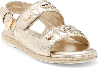 Karl Lagerfeld Charlay Macaron Espadrille Sandal in White Gold at Nordstrom Rack, Size 9.5