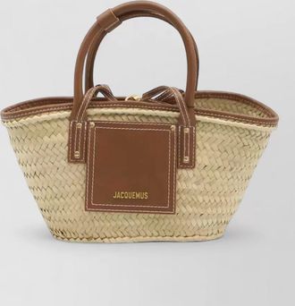 Jacquemus small soli tote bag contrast stitching