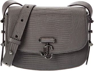 Jimmy Choo London Lizard-Embossed Leather Crossbody