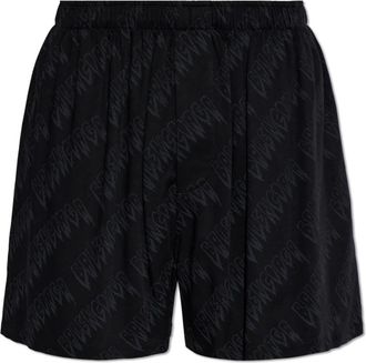 Balenciaga Casual Shorts, male, Black, Size: XL Monogram Shorts