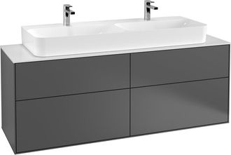 Villeroy & Boch Villeroy Und Boch Finion Vanity Unit G20200, 1600x603x501mm, Con Iluminaci&oacute;n Led, Placa De Cubierta Blanco Mate, Color: Laca Blanco Brillante - G20200