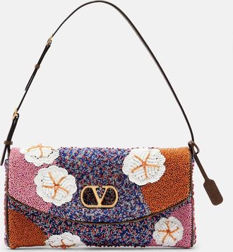 Valentino Garavani DeVain Small floral embellished shoulder bag