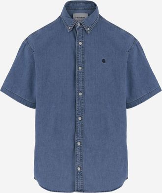 Carhartt Work in Progress Blue Lucas Short-sleeve Denim Shirt