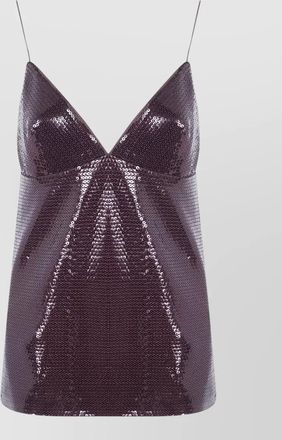 Alberta Ferretti sequined jersey top