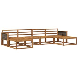 vidaXL Conjunto De Sof&aacute;s De Exterior 6 Pcs Natural Vidaxl