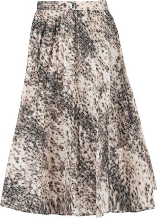 Givenchy Printed Pleated Midi Skirt