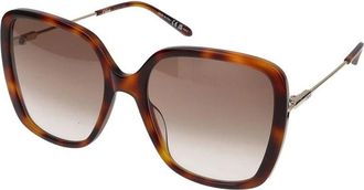 Chlo&eacute; Ch 0173S Zonnebril - Dames - Zonnebrillen - Bruin - 57 MM - Nylon - Accessoires