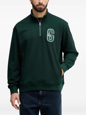 Guess Co appliqu&eacute; zip sweater - Green