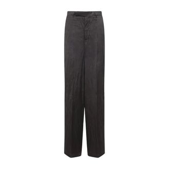 Rick Owens Wide Trousers, female, Gray, Size: 2XS Athena Arrowhead Pants