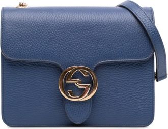 Gucci Pre-owned Gucci Small Dollar Calfskin Interlocking G Crossbody Ladies GCXVJP0VJJD7Q76A