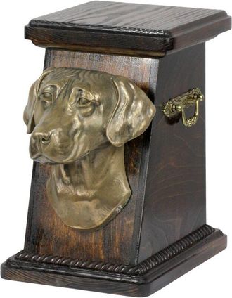 OEM Rhodesian Ridgeback, African Lion Dog: Urna Para Cenizas De Perro, Elegante Urna Con Estatuilla, Urna Conmemorativa Con Busto De Perro De Art-dog