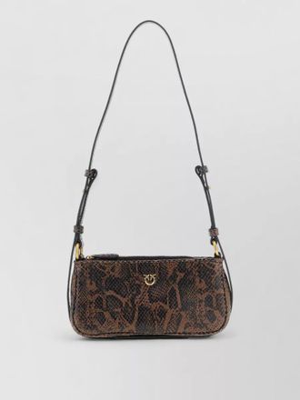 Pinko love shoulder bag textured finish adjustable strap