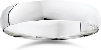 Pompeii3 5mm Dome High Polished Wedding Band 10K White Gold Size Selectable