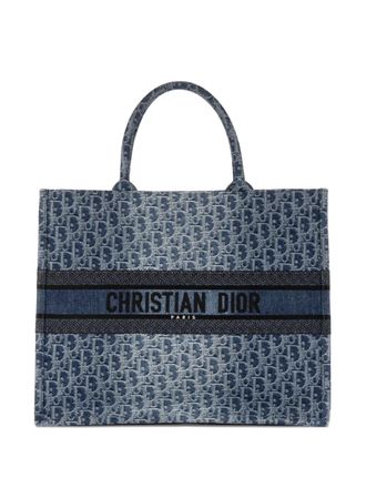 Dior Book large logo tote bag - Blue