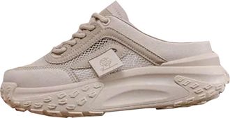 Generic Womens Shoes Treading Feeling Baotou Half Drag Summer 2025 Hollow Out Breathable Mesh Sneakers Thick Bottom Outer Wear Slippers Lightweigh Slippers wi