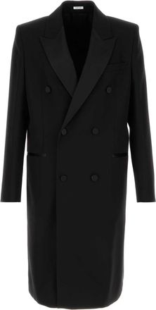 Alexander McQueen Alexander Mcqueen Black Wool Coat