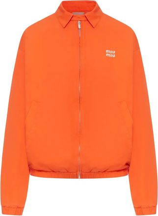 Miu Miu Jack met logodetail en rits - Oranje