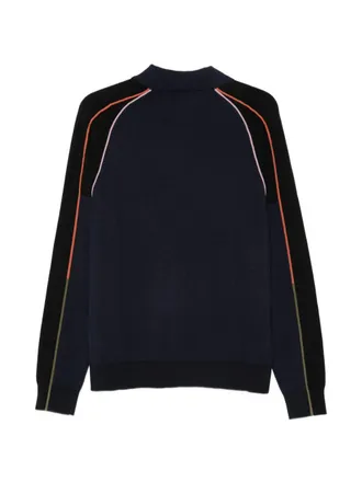 Paul Smith Fine Knit Striped Cardigan - Navy