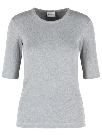 Closed Closed Gray Stretch Cotton T Shirt