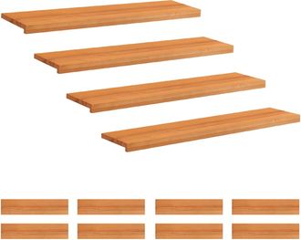 vidaXL Alfombras Para Escalones 12 Uds. 110 X 25 X 2 Cm Marr&oacute;n Claro Vidaxl