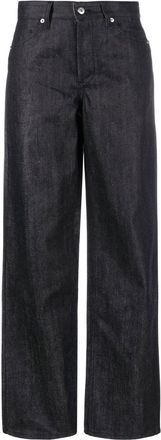 Jil Sander + high-waisted straight-leg jeans - women - Cotton - 28 - Blue