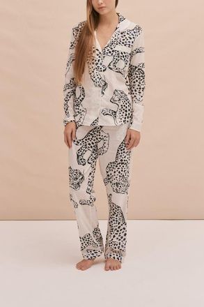 Desmond & Dempsey Long Pajama Set in Soleia Cream at Nordstrom, Size X-Small Uk
