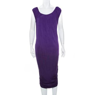 Emporio Armani Purple Knit Sleeveless Shift Dress