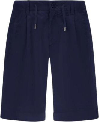Herno Stretch Katoen Bermuda Shorts - Heren - Korte Broeken - Blauw - S - Katoen - Korte Broeken