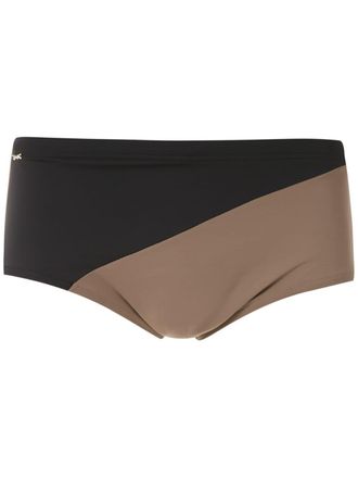 Amir Slama Costume da bagno con design a pannelli - Nero