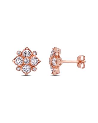 Rina Limor 14K Rose Gold 1.00 ct. tw. Diamond Square Earrings