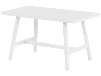 Beliani Mesa de comedor de metal blanco